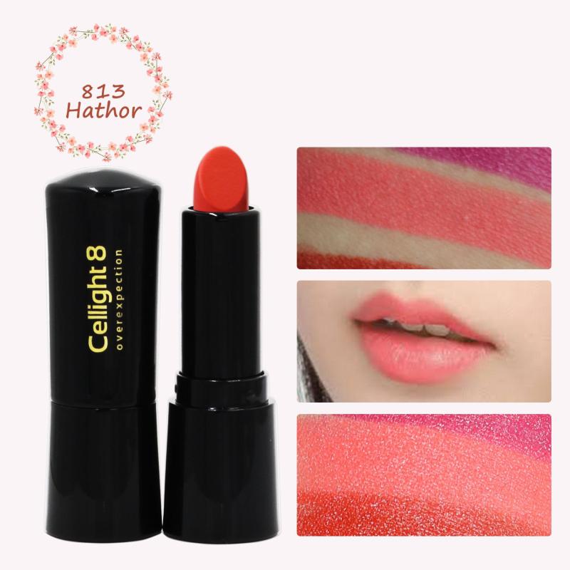 Son môi mini thiên nhiên không chì Cellight 8 Eco Lipstick - 813 - Hathor - Hồng Cam - (2g) giá rẻ