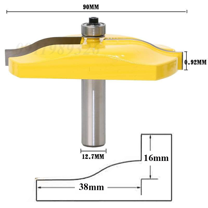Bộ mũi phay gỗ mũi soi mộng cửa tủ bếp cốt 12.7mm