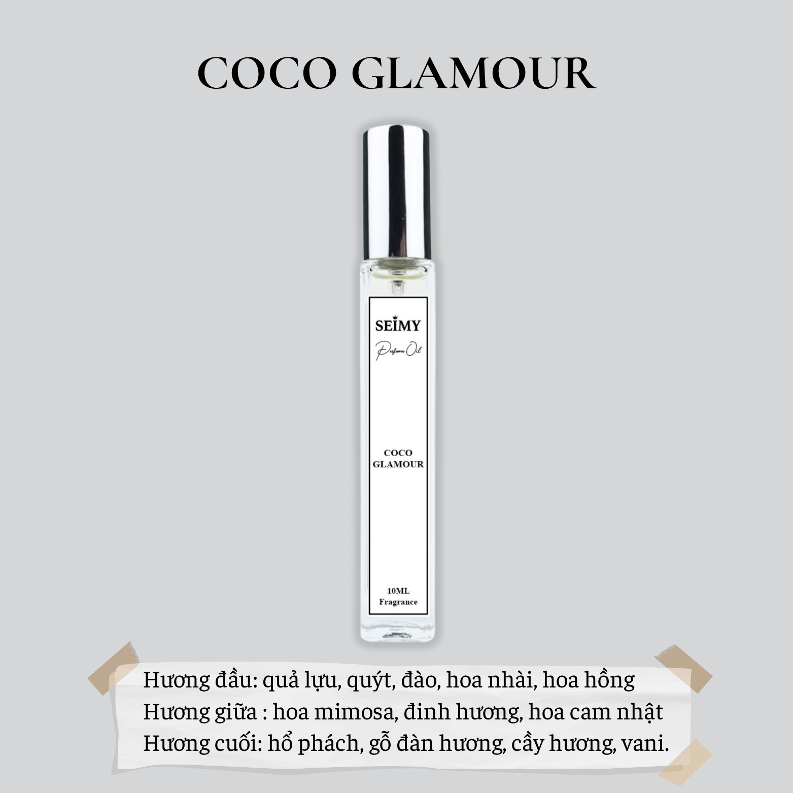 Tinh Dầu Nước Hoa SEIMY Coco Glamour 10ml
