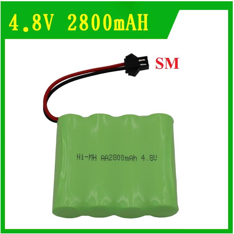 Pin sạc 4.8v 2800mah cho xe mô hình điều khiển từ xa đồ chơi trẻ em đầu nối SM-2P