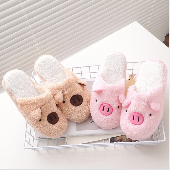 Dép bông heo con - chọn lên 1 size