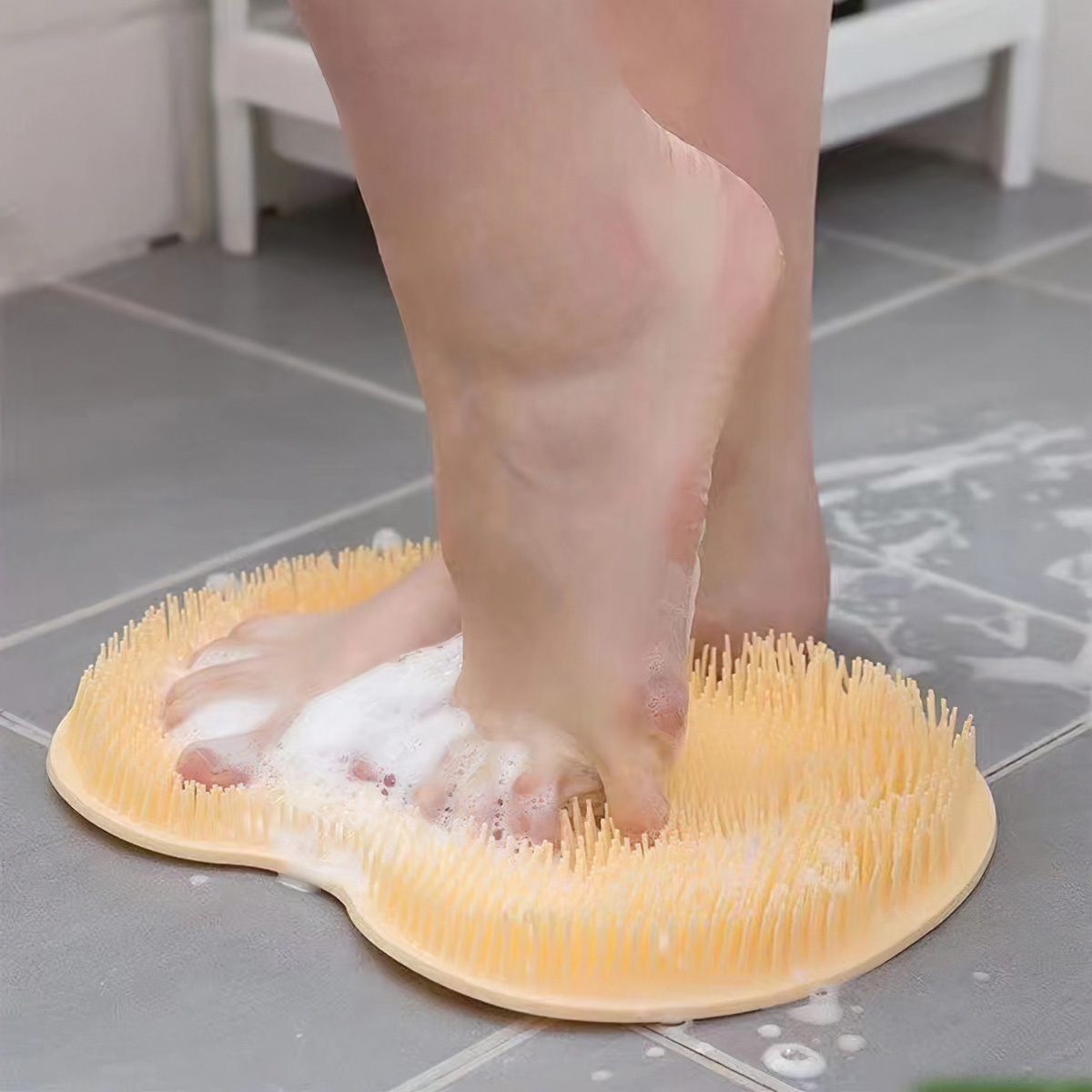Tấm Chà Lưng, Cọ Chân Tạo Bọt Silicon Dán Tường Massage Tiện Lợi - ANYTS