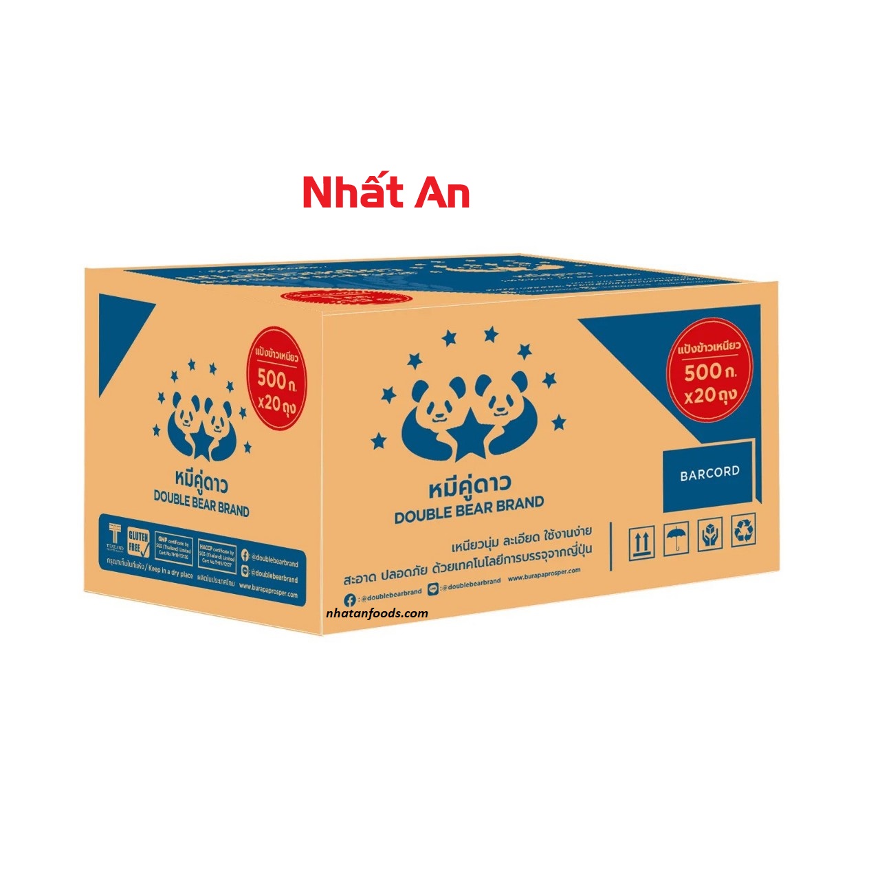 Bột nếp Thái Lan Double Bear 500gr