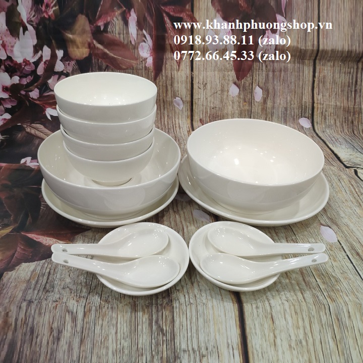[HCM]bộ chén tô dĩa sứ - bộ chén tô dĩa sứ