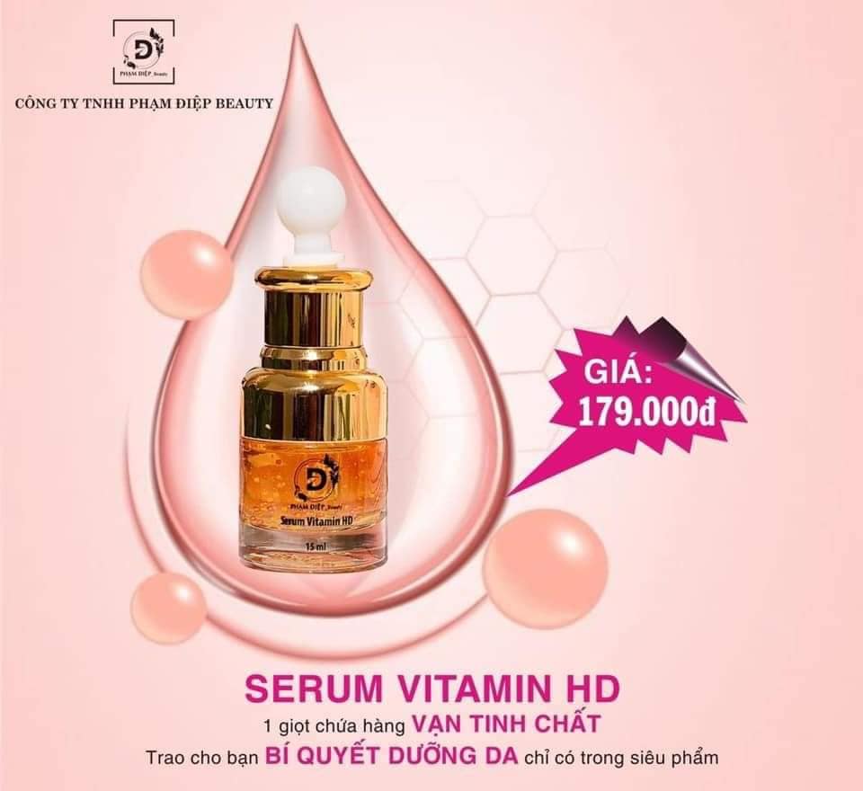 Serum Vitamin HD giúp da căng bóng mịn màng