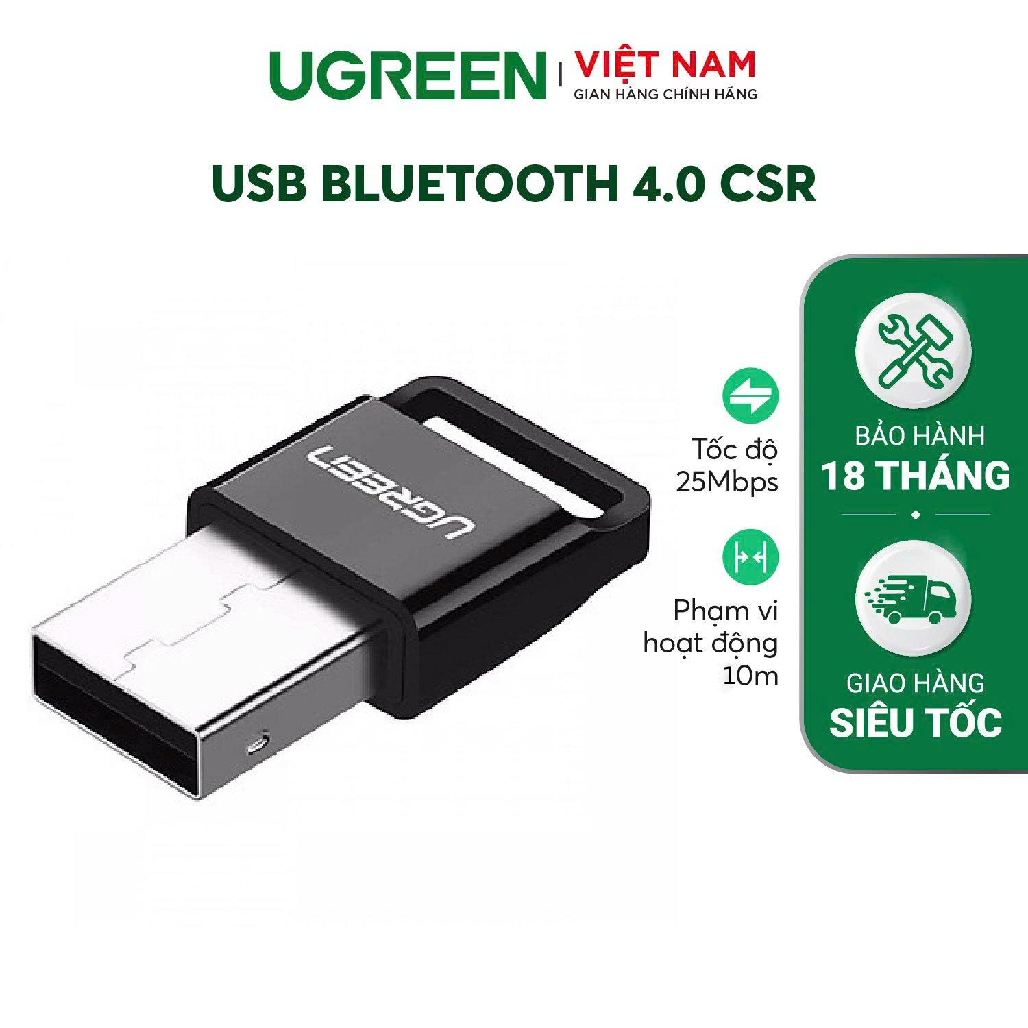 Thiết bị USB thu Bluetooth 4.0 UGREEN US192 30524 - Hãng phân phối chính thức