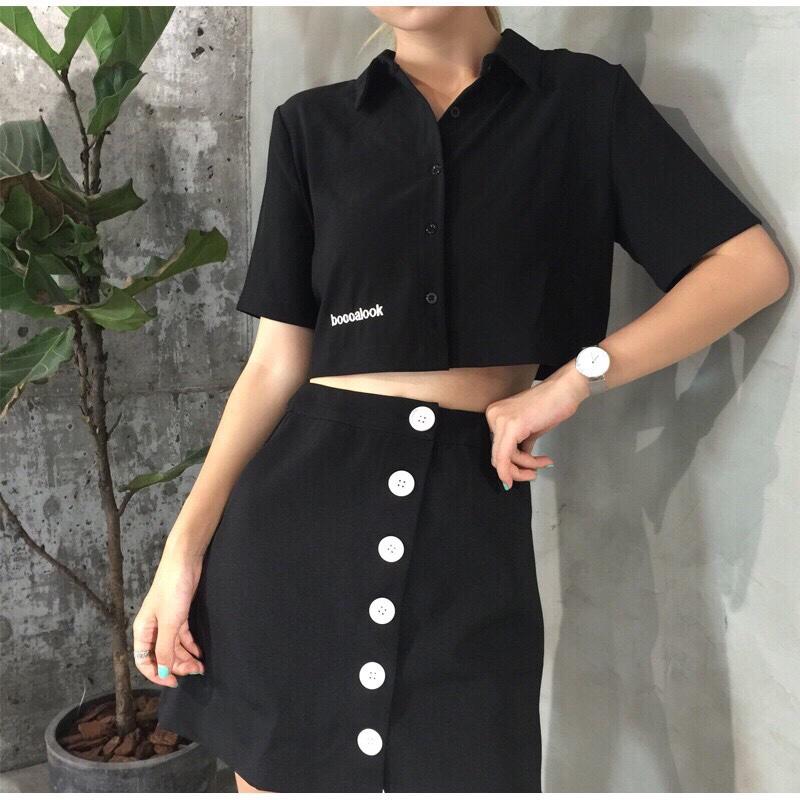 [HCM]Áo crop cổ bẻ nữ - TSS