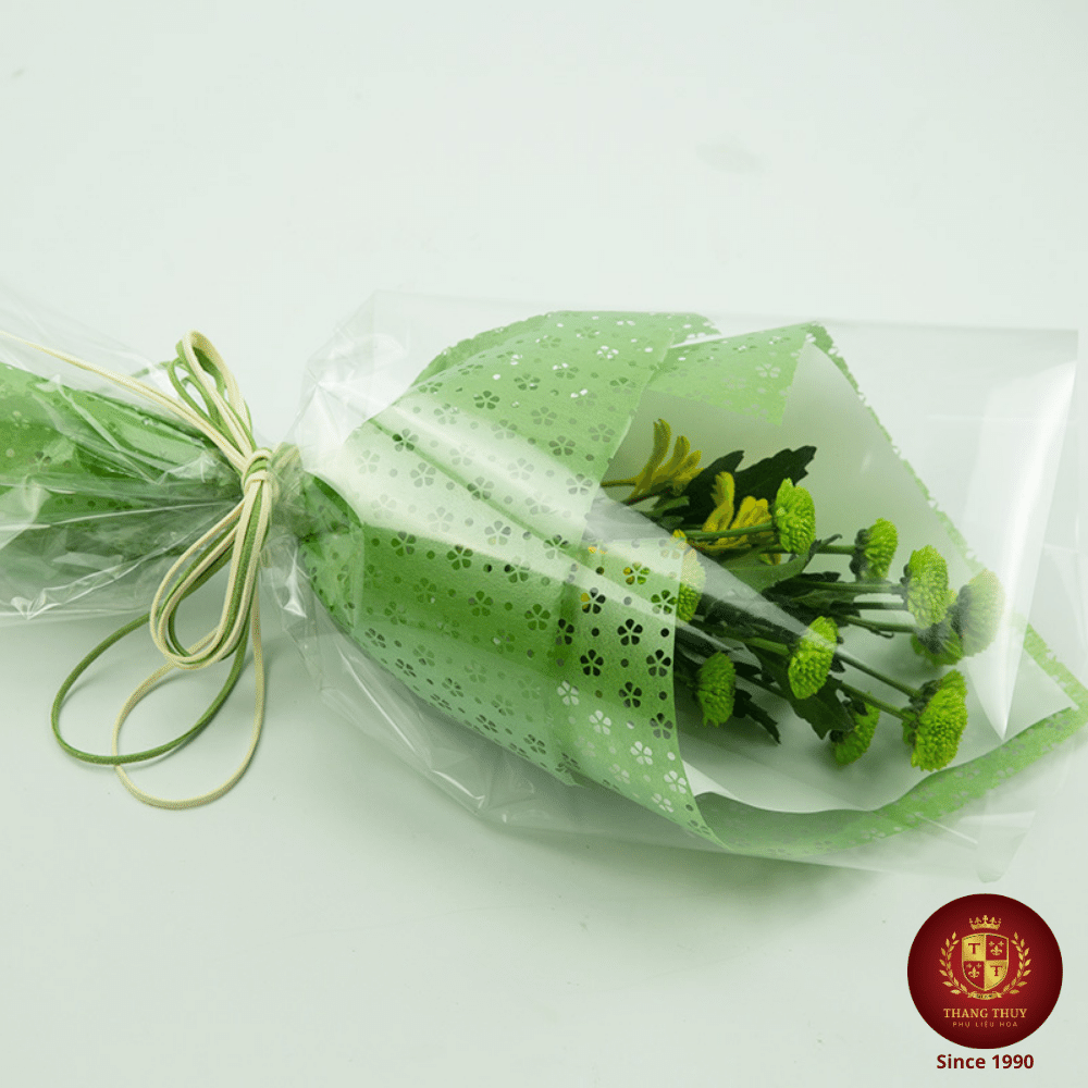 Giấy gói hoa bóng kính trong