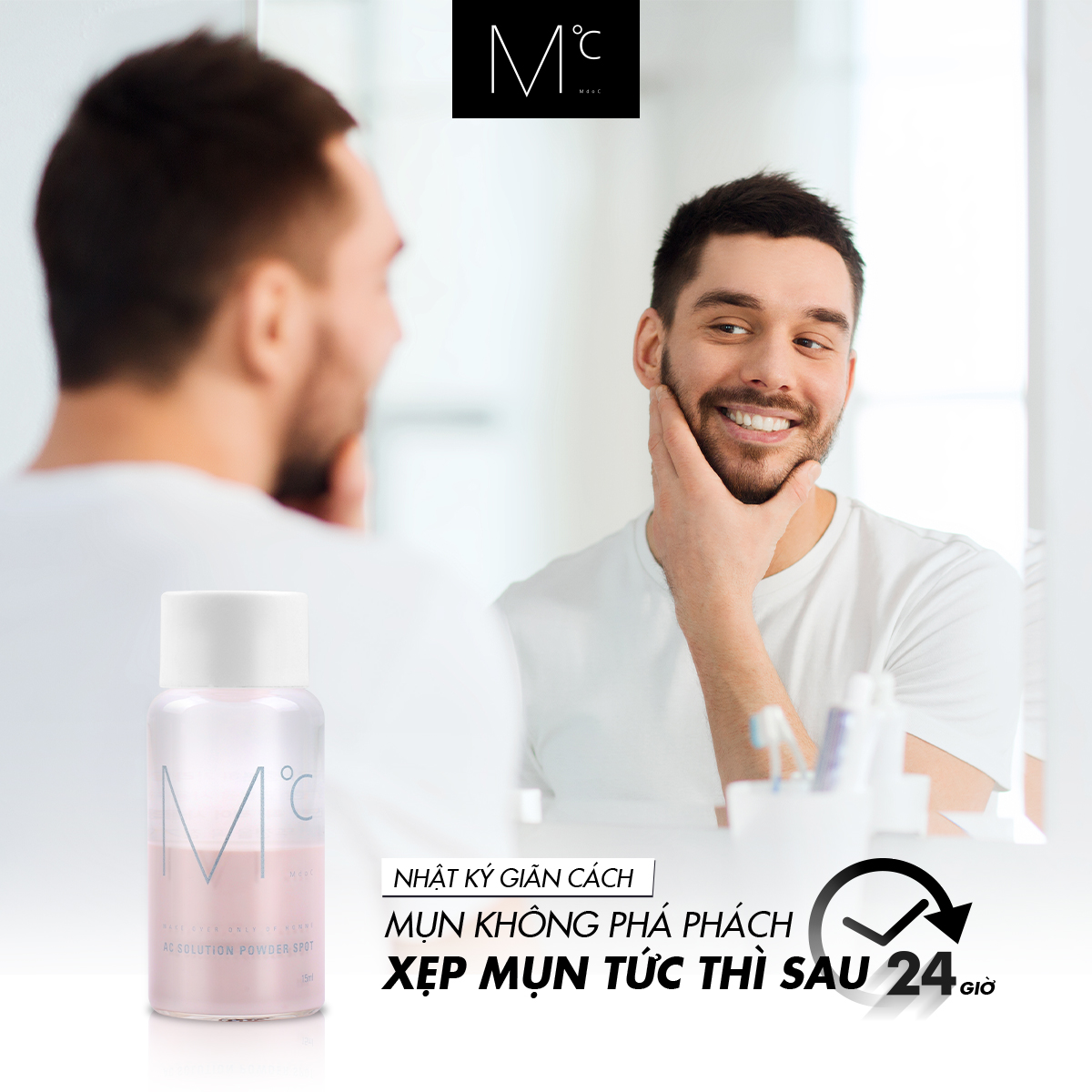 [HCM]Chấm Mụn MdoC AC Solution Powder Spot 15ml - Mụn Nam