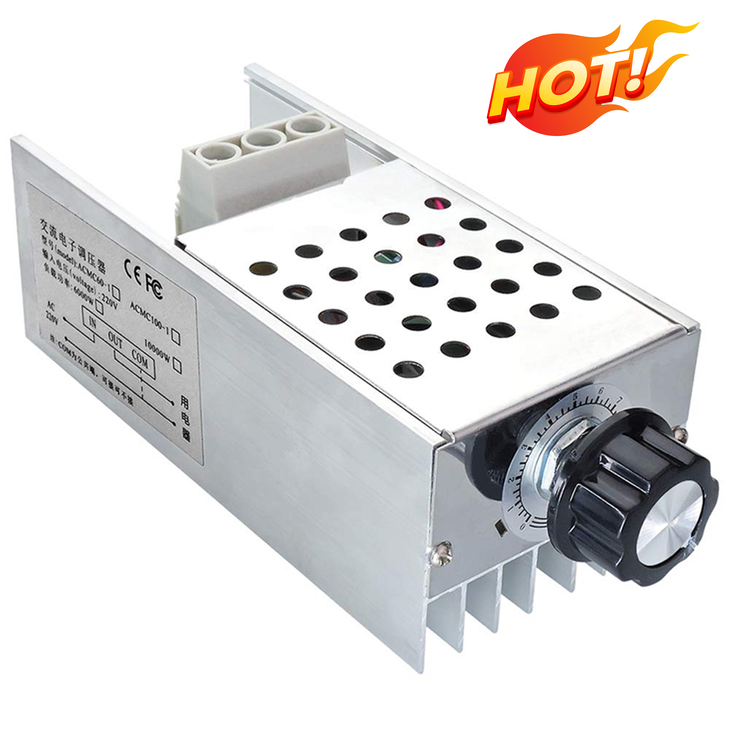 10000W 25A Thiết Bị Điều Khiển Tốc Độ Công Suất Cao SCR Điện Áp Công Tắc Điều Chỉnh Độ Sáng Điều Chỉnh Tốc Độ Máy Điều Nhiệt AC 110V 220V