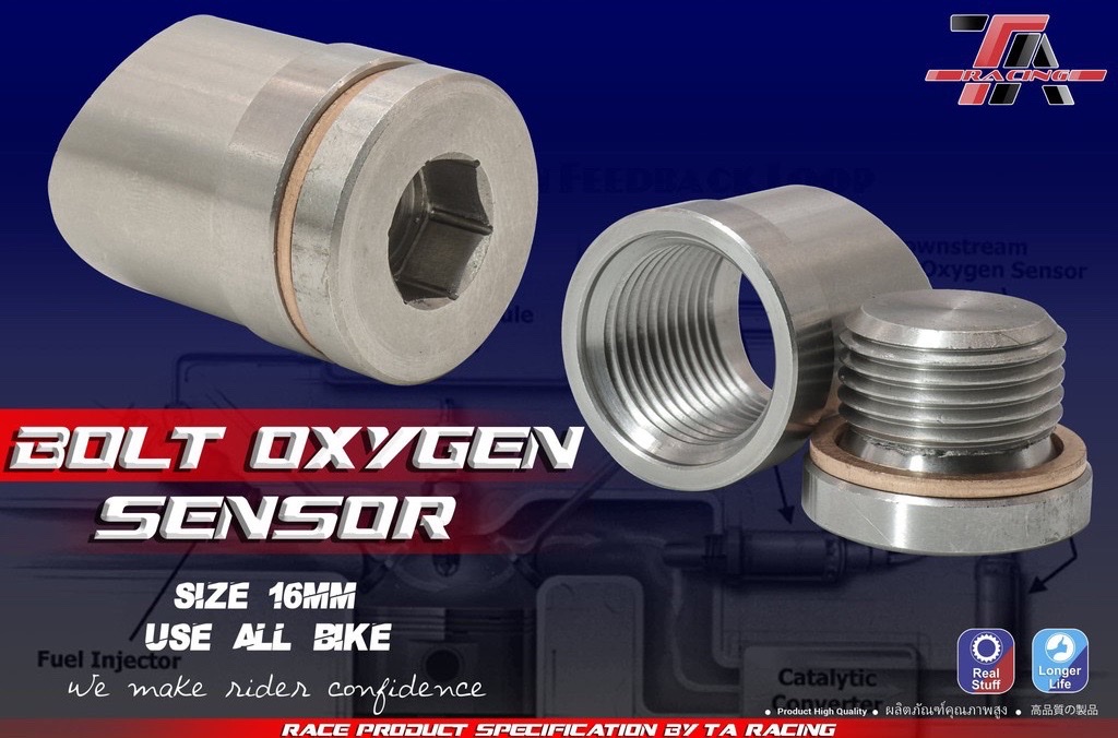 Ốc hàn cổ pô gắn cảm biến sensor đọc afr