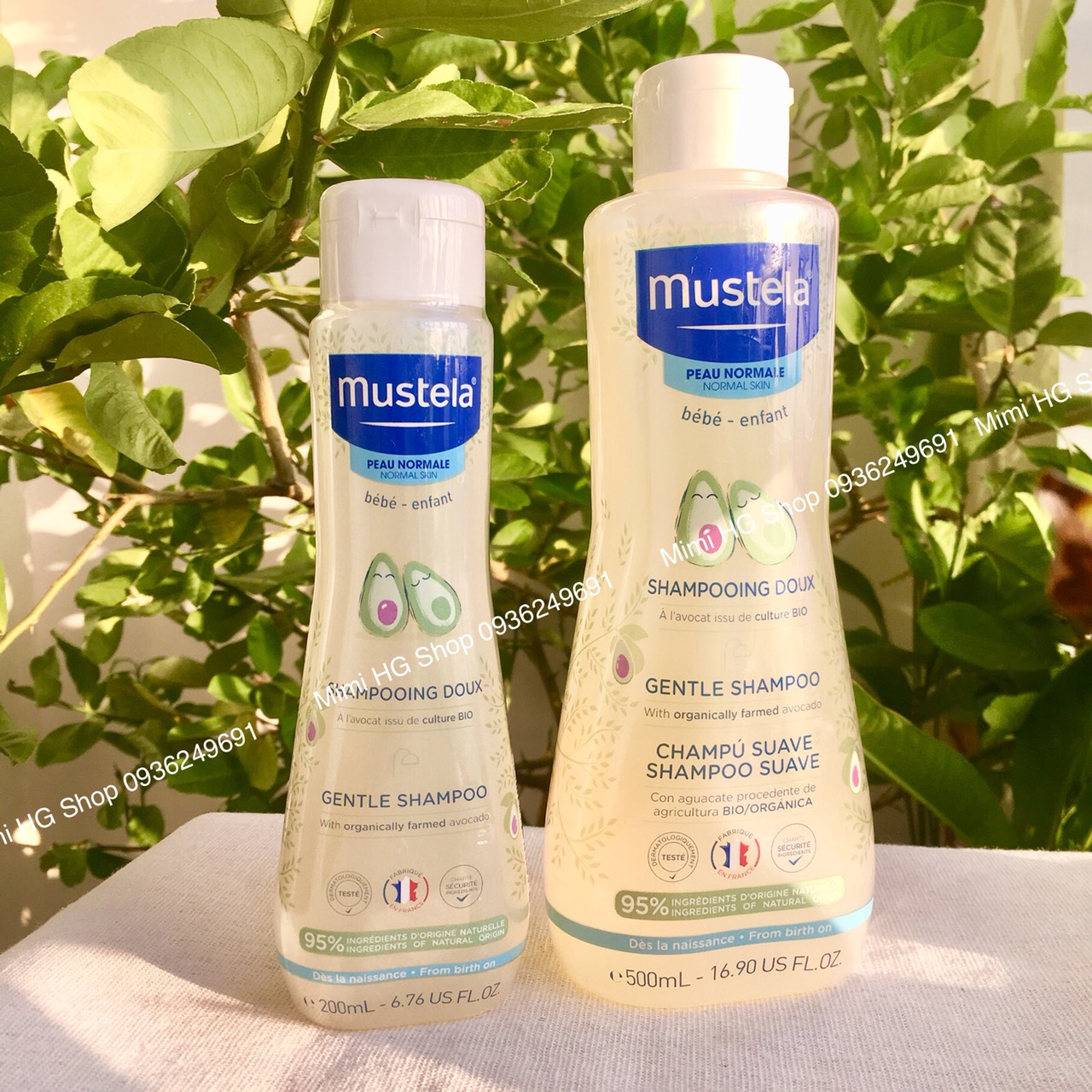 Dầu gội Mustela 500ml dành cho trẻ từ sơ sinh được chiết xuất từ bơ organic