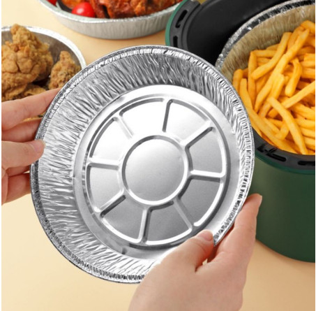 Dĩa bạc lót đồ ăn, nồi chiên không dầu set 10c