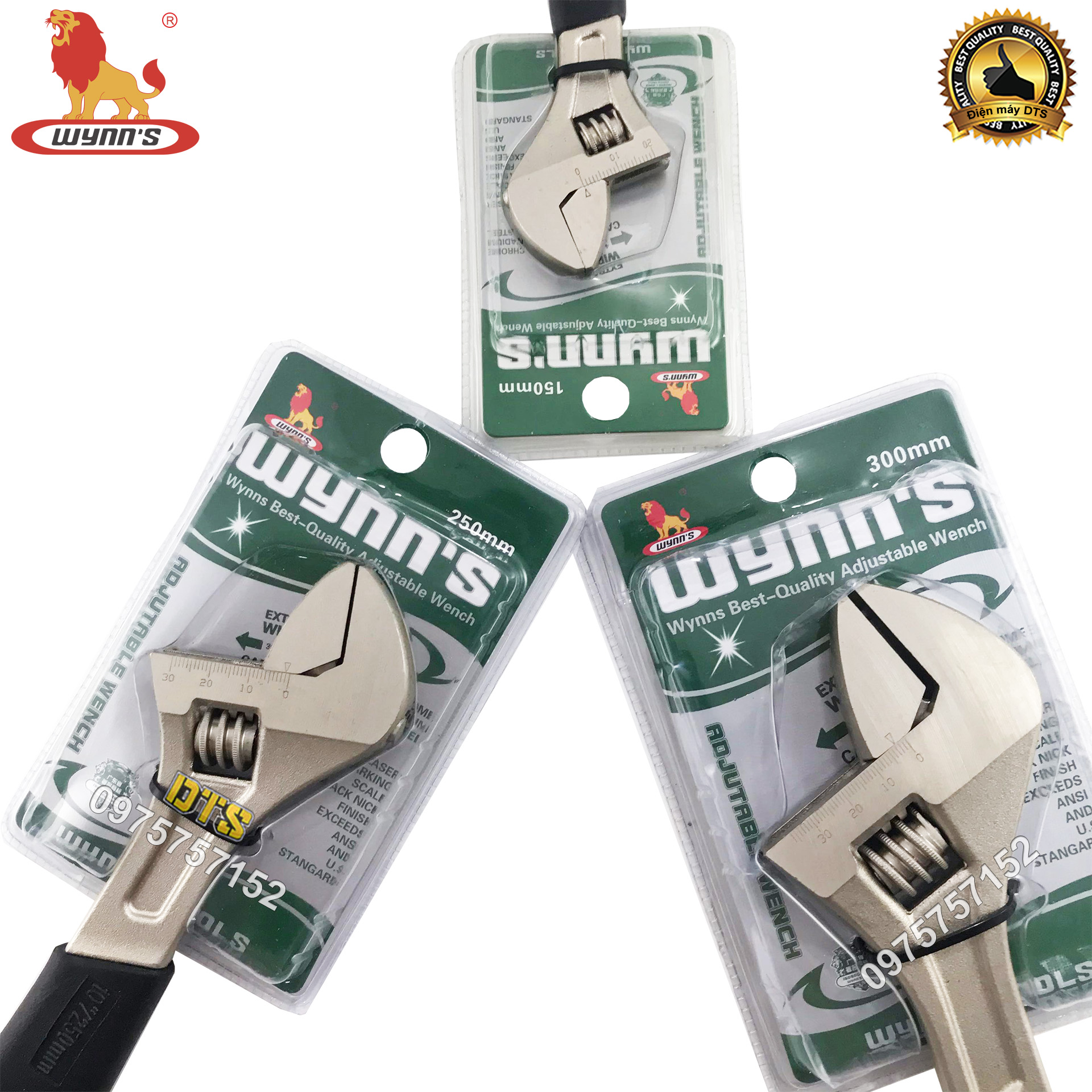 Mỏ lết cán bọc nhựa cứng PVC tăng cường WYNN’S, cờ lê điều chỉnh độ mở đa năng, thép Cr-V không gỉ xỷ lý nhiệt cao tần, dụng cụ tháo ráp, vặn đai ốc chuyên nghiệp,có thước đo đường kính, vặn mở bulong, đai ốc