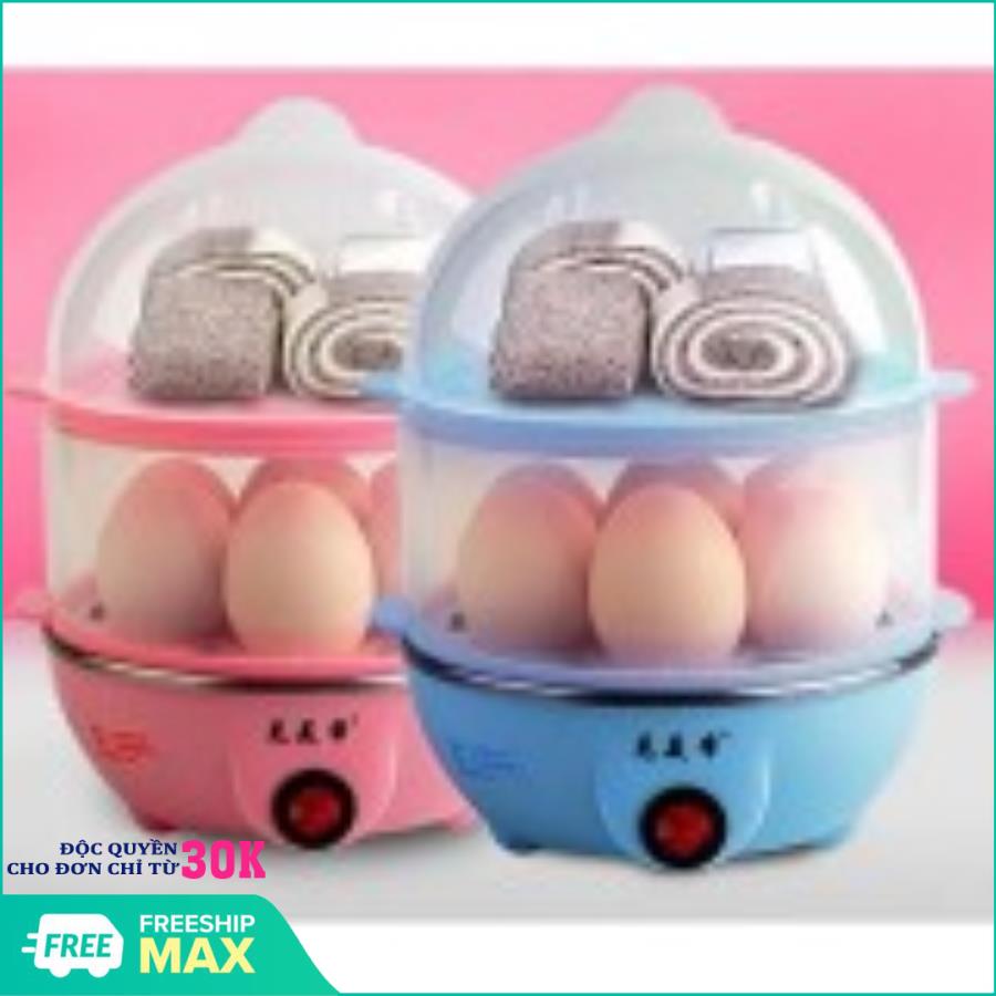 Nồi luộc trứng và hấp thức ăn siêu tốc 2 tầng