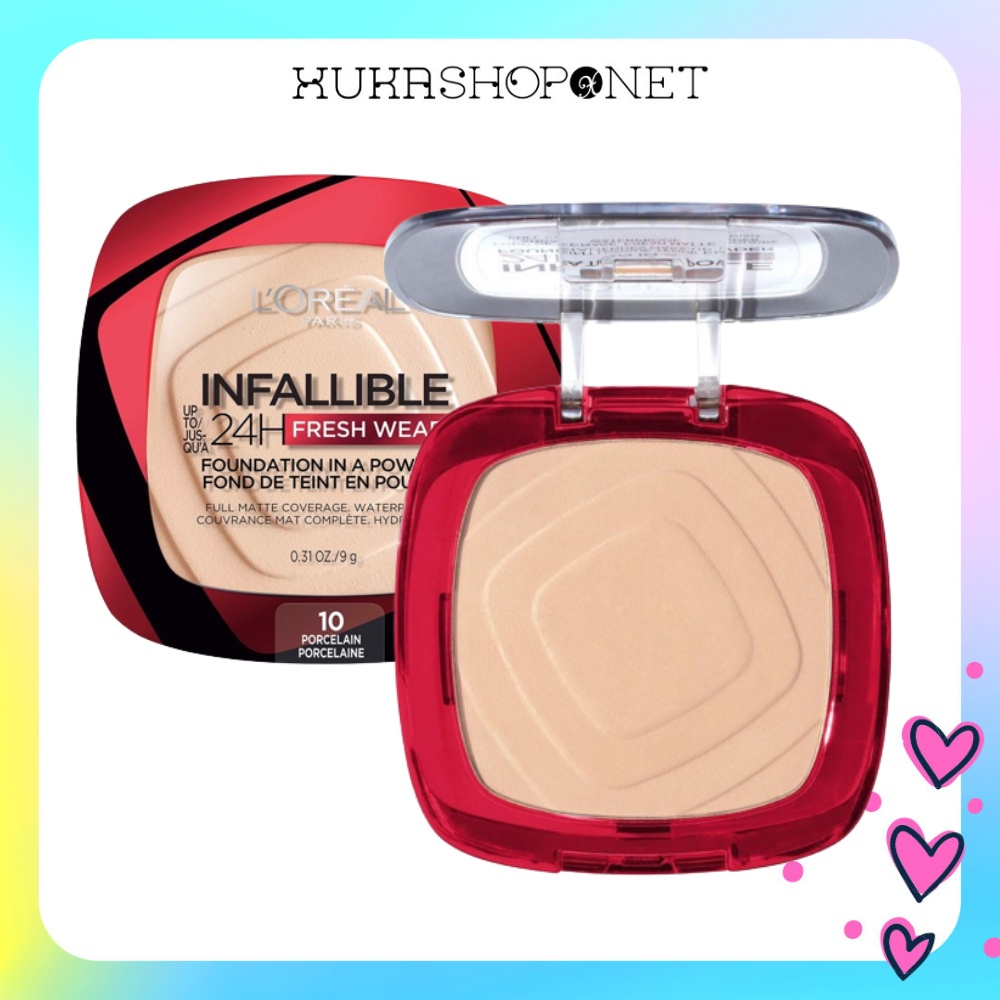 Phấn Phủ Kiềm Dầu Loreal Infallible 24h Fresh Wear Foundation 9g