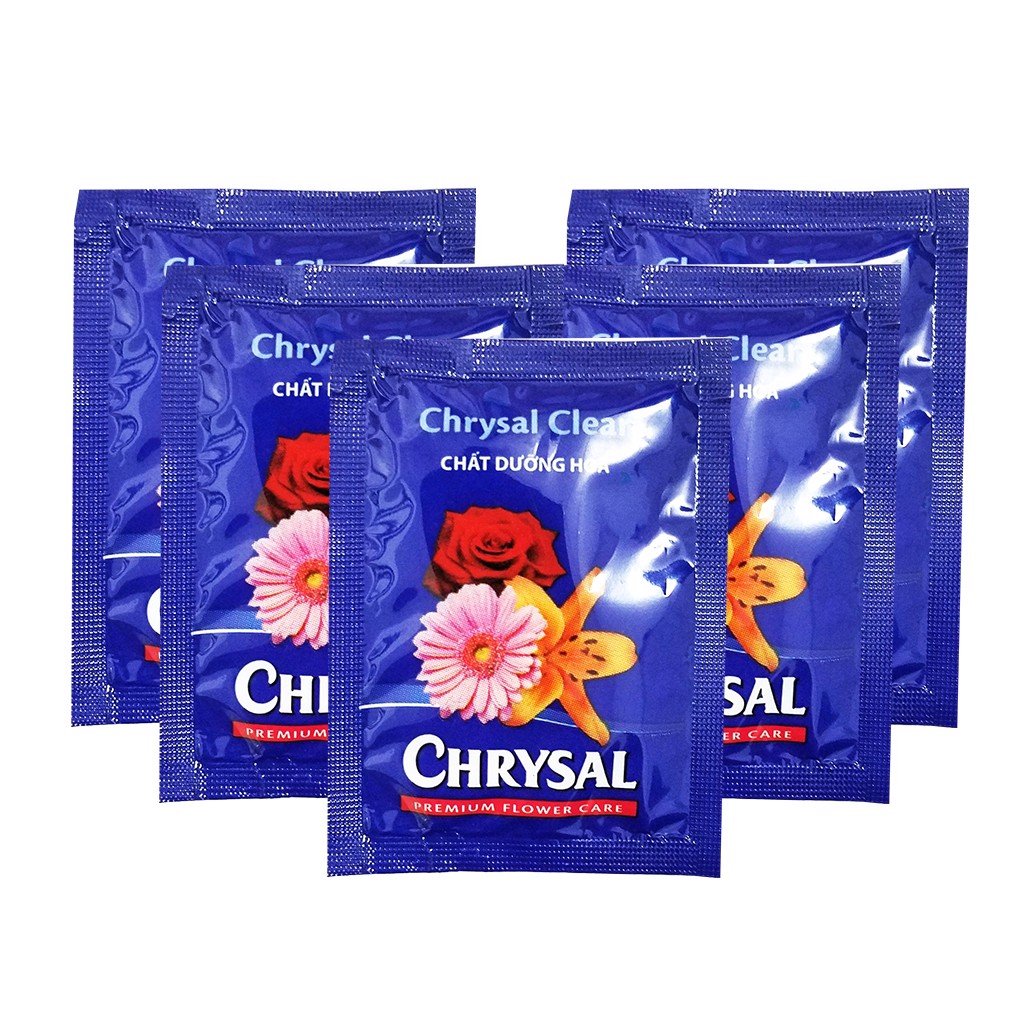 COMBO 5 gói Dưỡng hoa lâu tàn Chrysal - Dưỡng chất giúp giữ hoa lâu tàn
