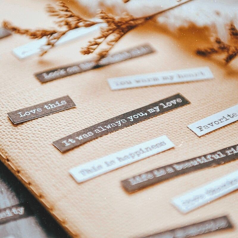 Krisna.room ♡ Set sticker Quotes (sticker chữ) tiếng anh vintaged trang trí sổ
