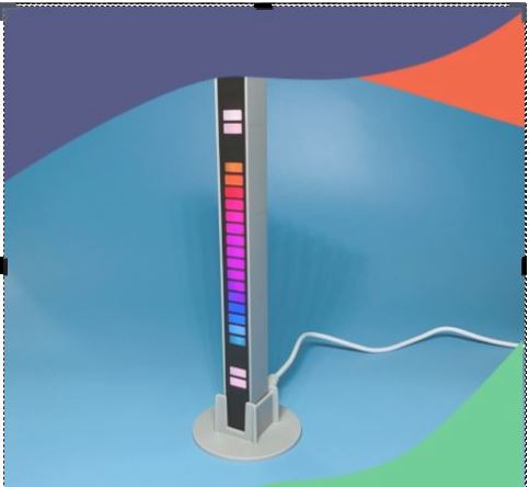 Thanh đèn led RGB nháy theo nhạc 16 TRIỆU MÀU bàn làm việc, xe ô tô - Thanh đèn led cảm ứng nháy theo nhạc nhiều chế độ màu sắc 32 hạt RGB, den led, den cam ung, decor phong, decor ban lam viec