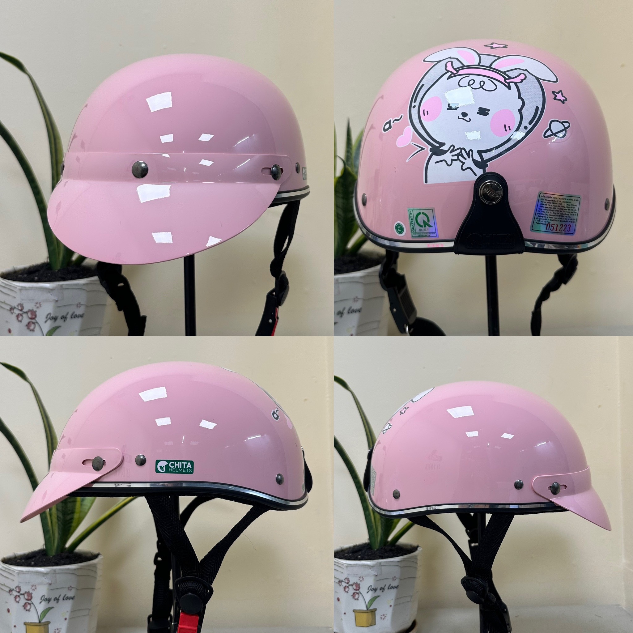 Mũ Bảo Hiểm Chita CT6B1 - Tem Biu