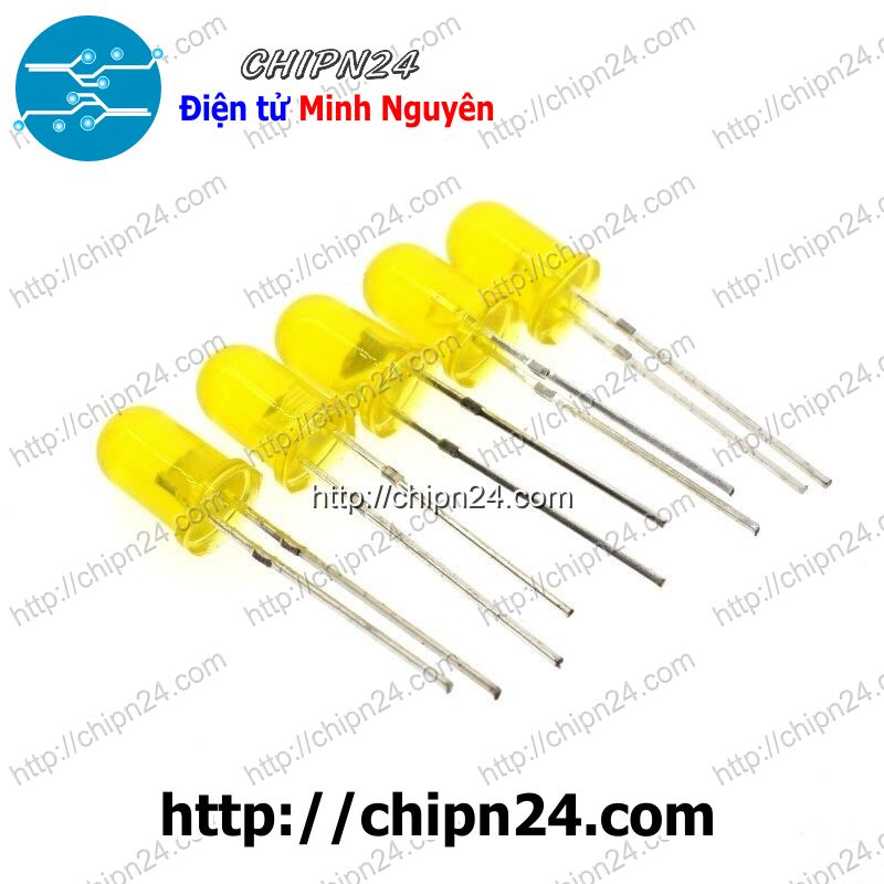 [50 con] (TK1) Led 5mm Vỏ Đục Màu ra Màu (Đỏ/Vàng/Xanh Lá/Dương/Trắng/Cam) - [Chọn Loại]