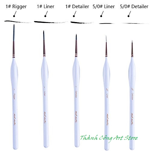 [TC Art Store] Cọ Bộ Mont Marte Detail & Liner BMHS0034 (Artist Taklon Brush)