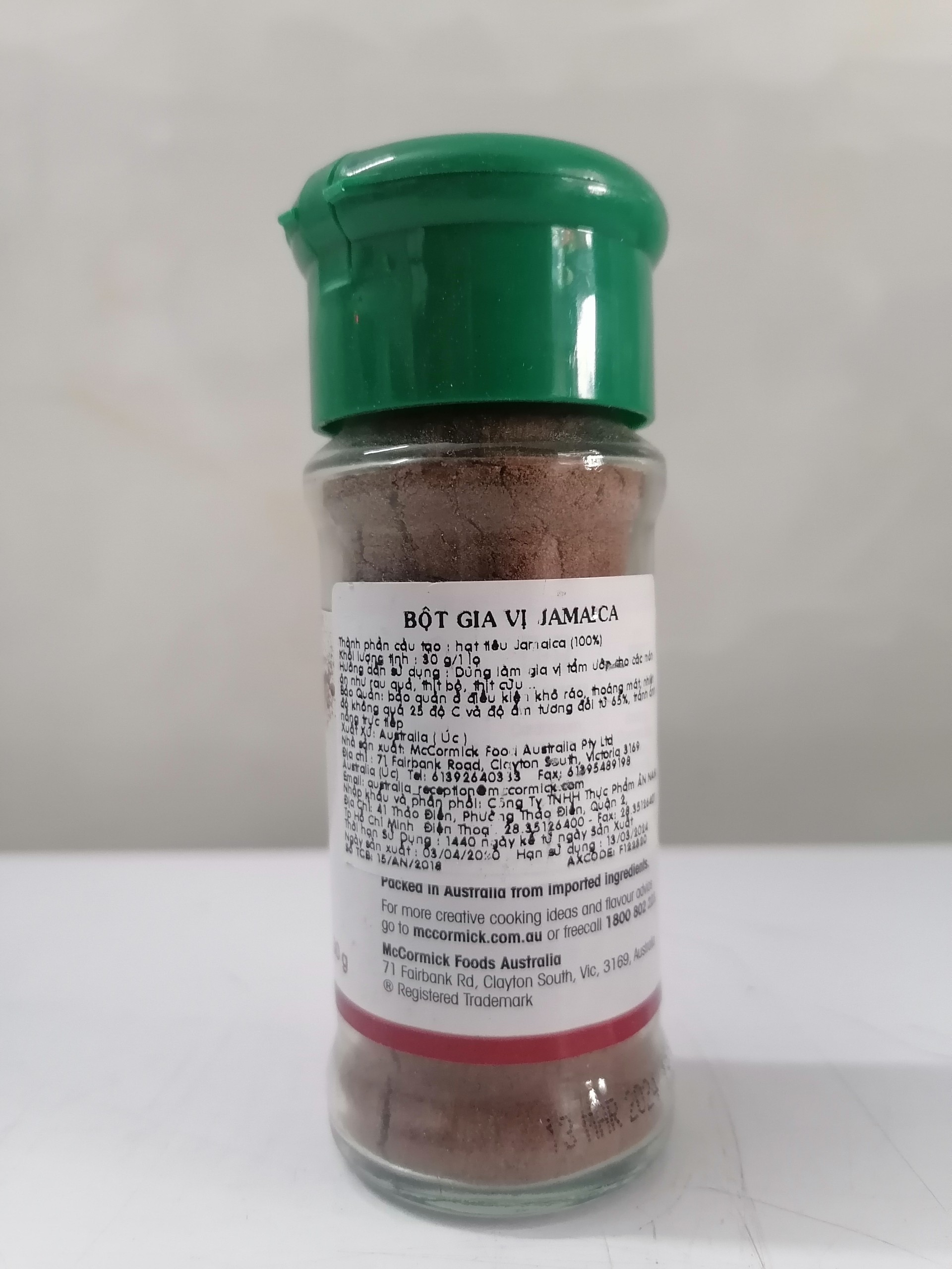 [Lọ nhỏ 30g - ALLSPICE] BỘT GIA VỊ JAMAICA [Australia] MCCORMICK Allspice Ground (anm)