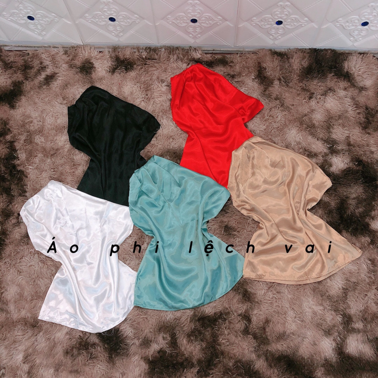 ÁO PHI LỤA LỆCH VAI,LY STORE