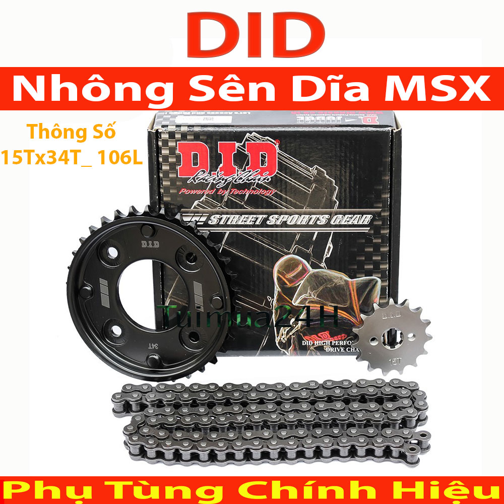 Nhông sên dĩa xe msx 125 – sên 10ly did hds