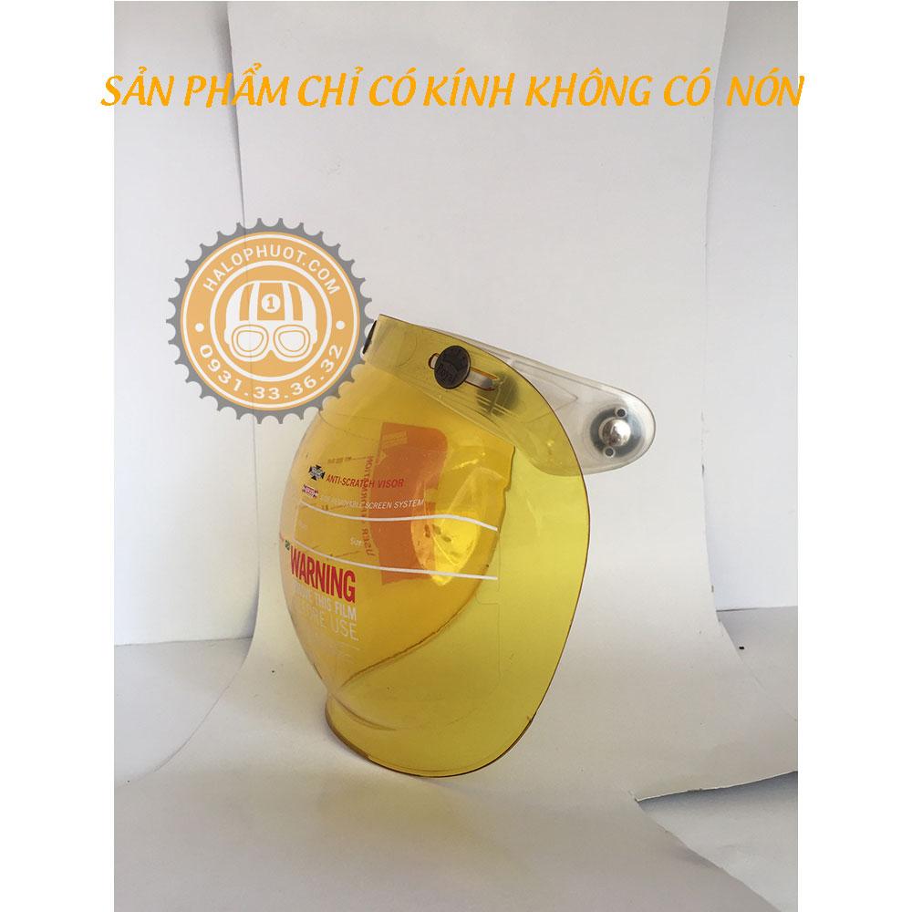 Kính Bubble Royal cho nón bảo hiểm 3/4 (Trong, Khói, Vàng, Tráng Gương, 2 màu)