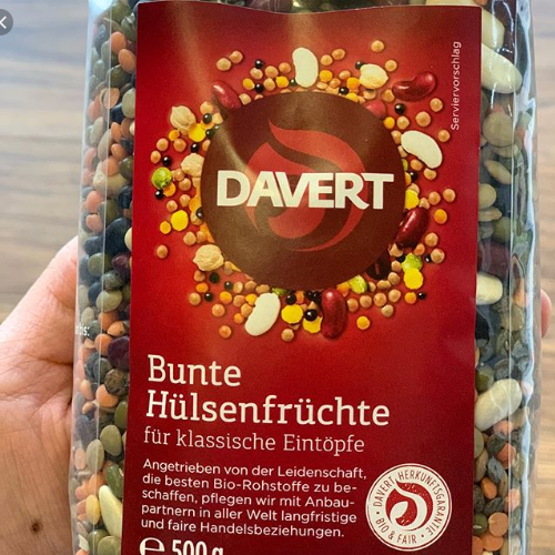 Hạt tổng hợp các loại đậu hữu cơ Davert (500g)
