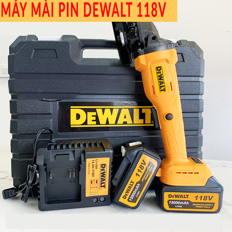 Máy cắt cầm tay DEWALT 118V , Máy mài góc , Máy cắt pin , 02 pin 10 cell , không chổi than