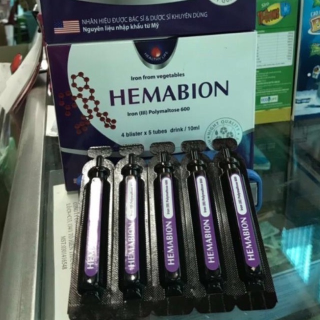 Hemabion bổ sung sắt hiệu quả chính hãng hộp 20 ống