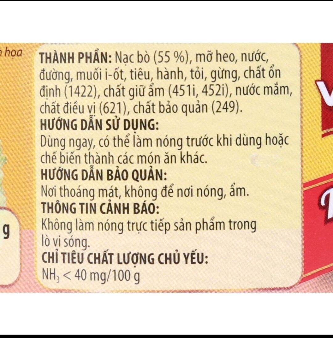 Bò 2 lát VISSAN 170g