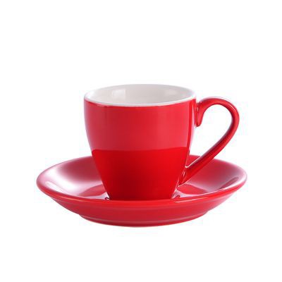 Tách trà, Tách cà phê Capuchino Men sứ Không Gian Gốm Bát Tràng 70ml kèm đĩa