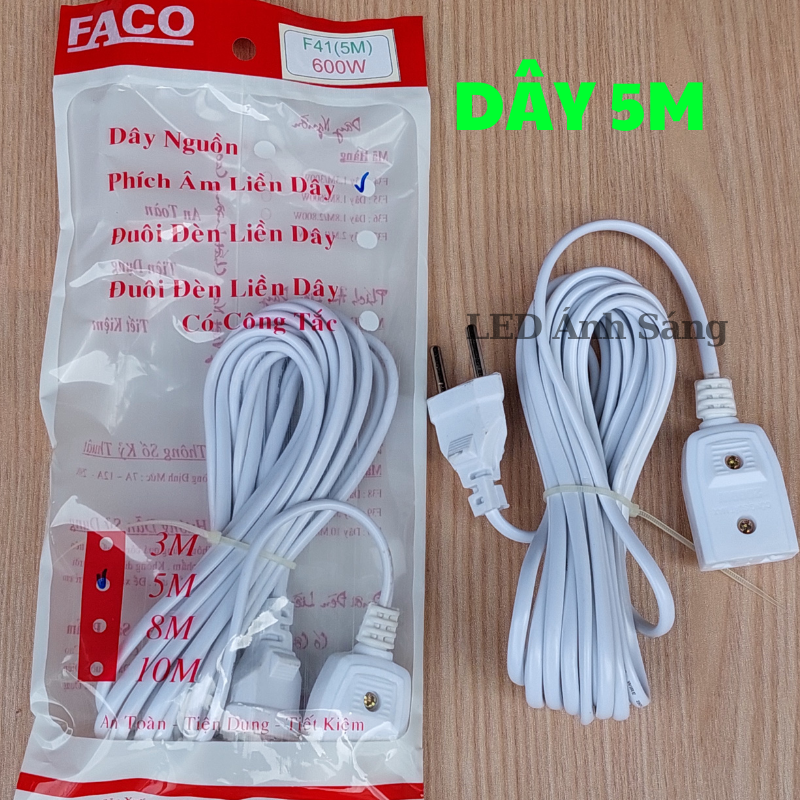 Phích âm liền dây Phích nối liền dây 3m 5m 8m 10m 700W