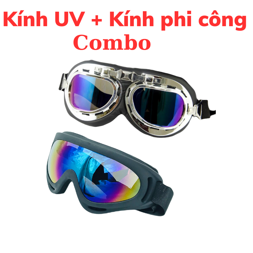 kính phi công, kính uv gắn mũ bảo hiểm