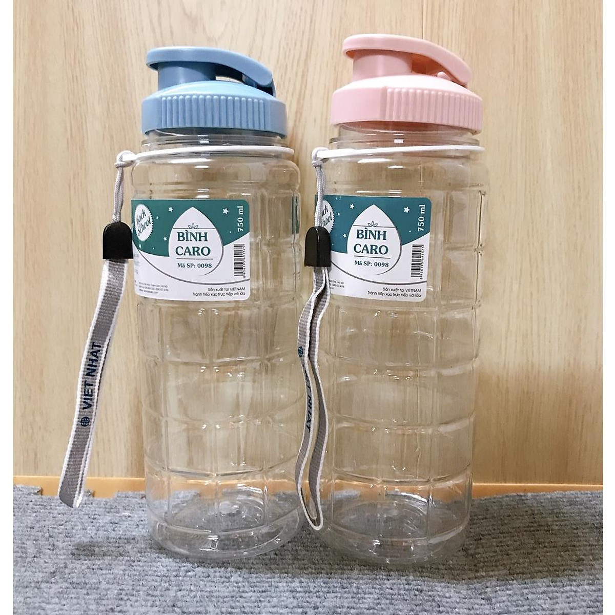 (Giá Tốt) BÌNH NƯỚC CARO VIỆT NHẬT 750ML - BÌNH ĐỰNG NƯỚC THỂ THAO