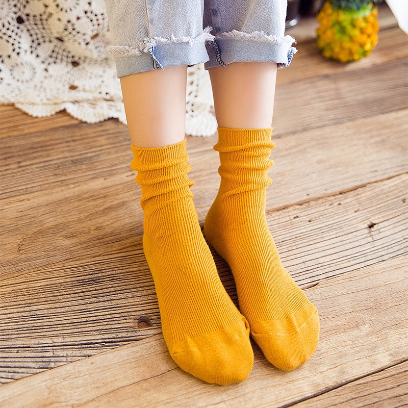Tất Vớ trơn cao cổ nhiều màu