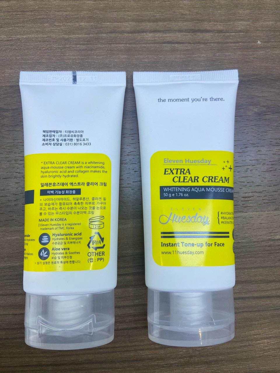 Kem làm trắng da chuyên sâu Extra Clear Cream Huesday