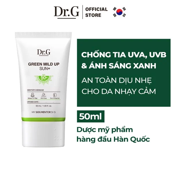 Kem Chống Nắng Dr.G Sun+ SPF50+ PA++++ (50ml)
