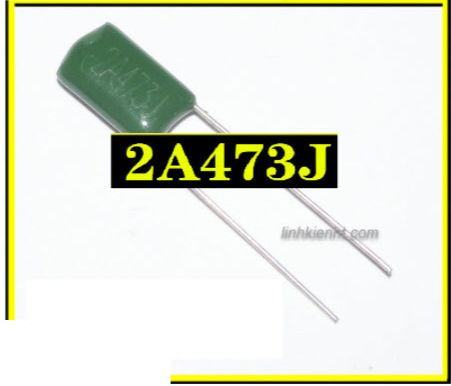 100 con TỤ MICA 2A473J 100V 473PF 47nF 0.047uF 100V/473J