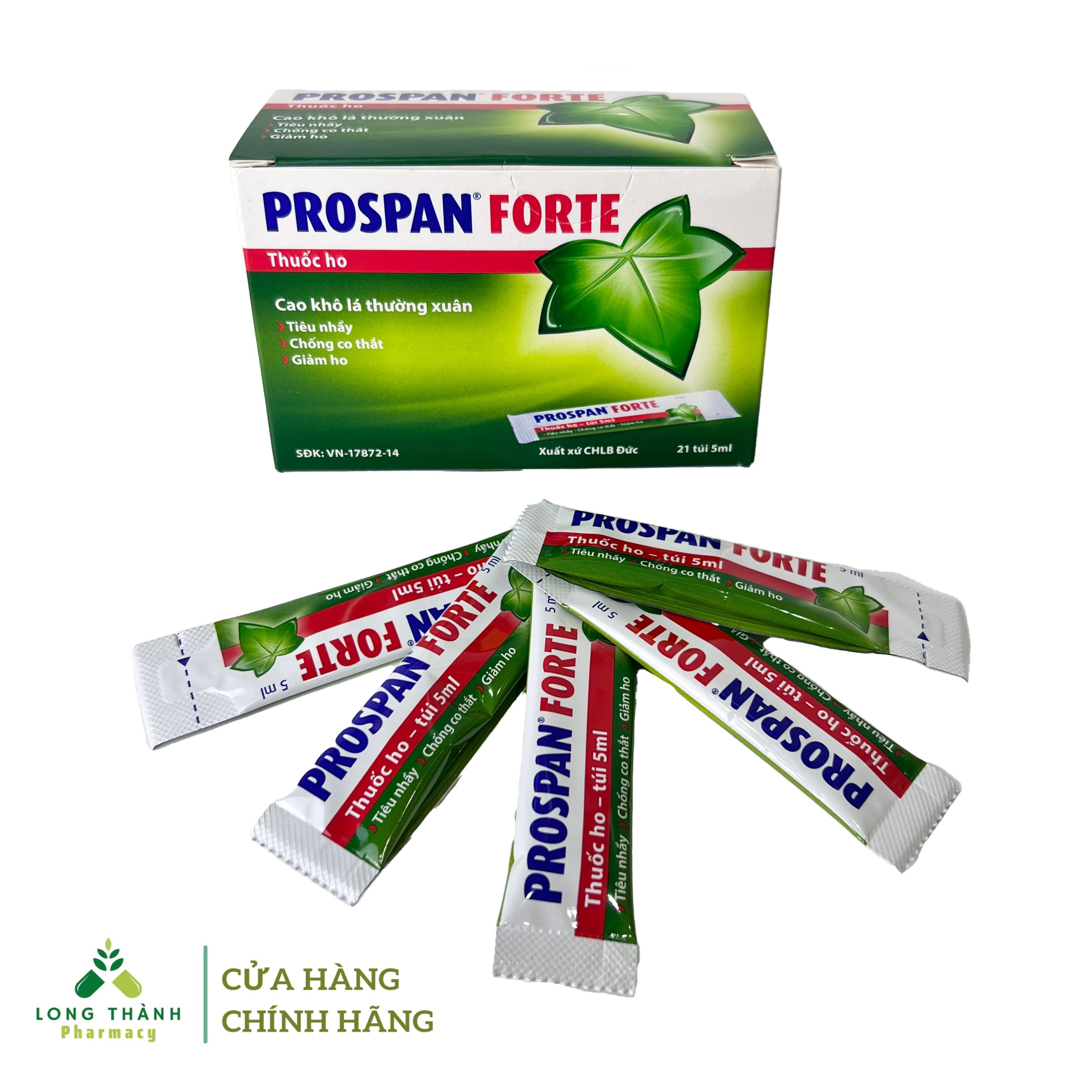Siro ho thảo dược Prospan - hộp 21 gói 5ml