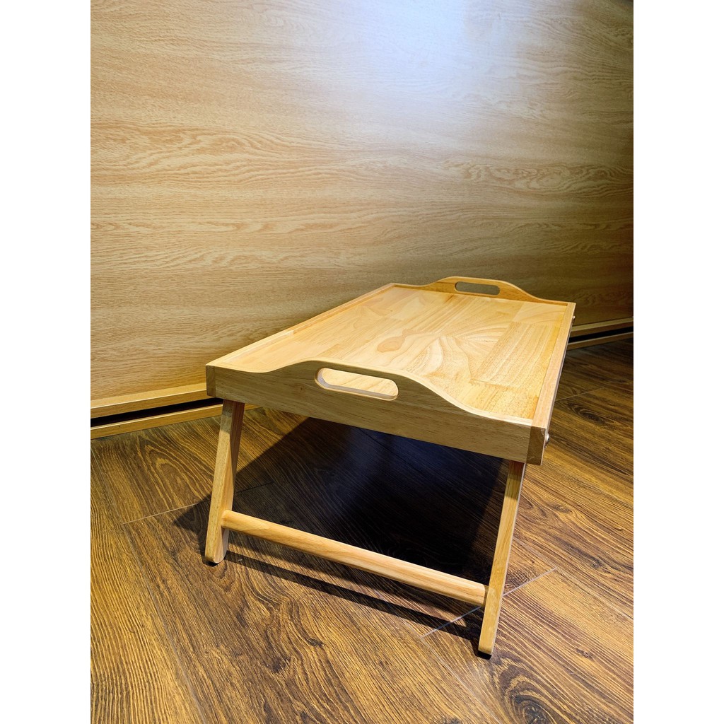 Bàn Ăn Mini Chân Gấp Gọn - Bàn Bed Tray Gỗ