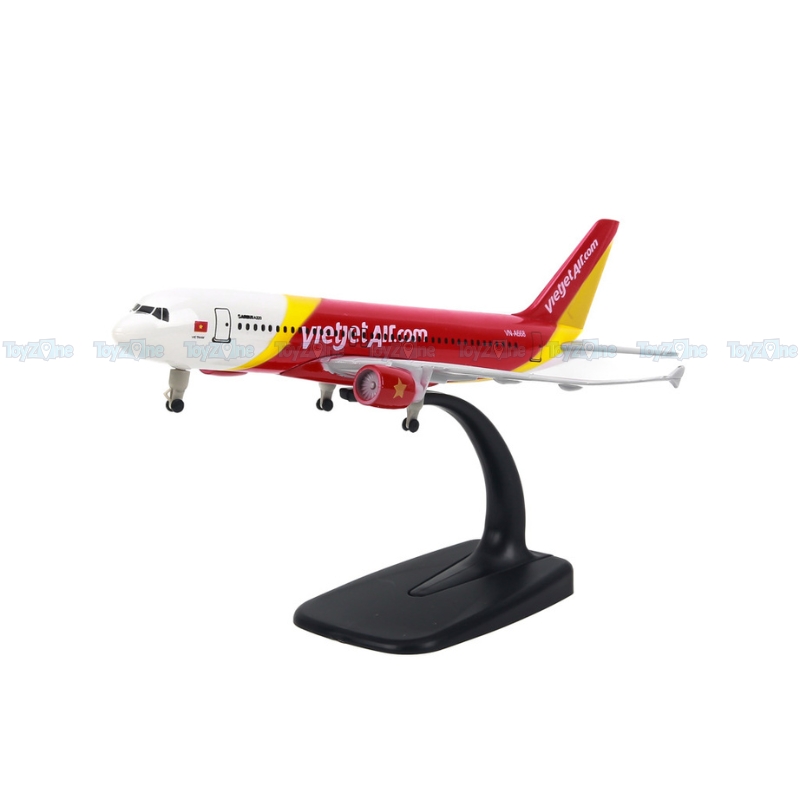 [HCM]Mô hình máy bay Vietjet Airbus A320 20cm Everfly