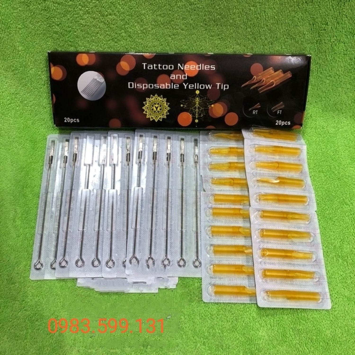 Hộp kim xăm + ngòi 7RL chạy khung