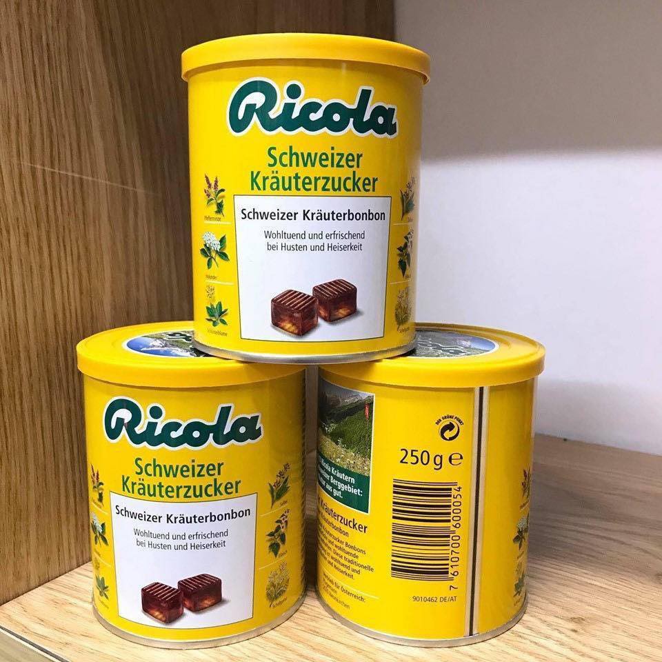 Kẹo ngậm ho Ricola 250g xách tay Đức
