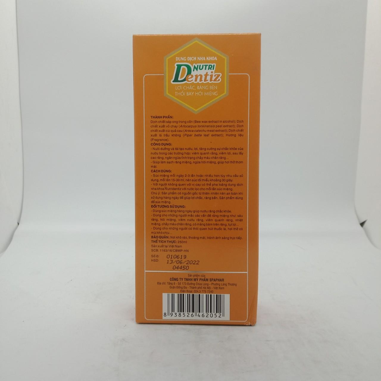 Dung dịch nha khoa Nutridentiz 250ml