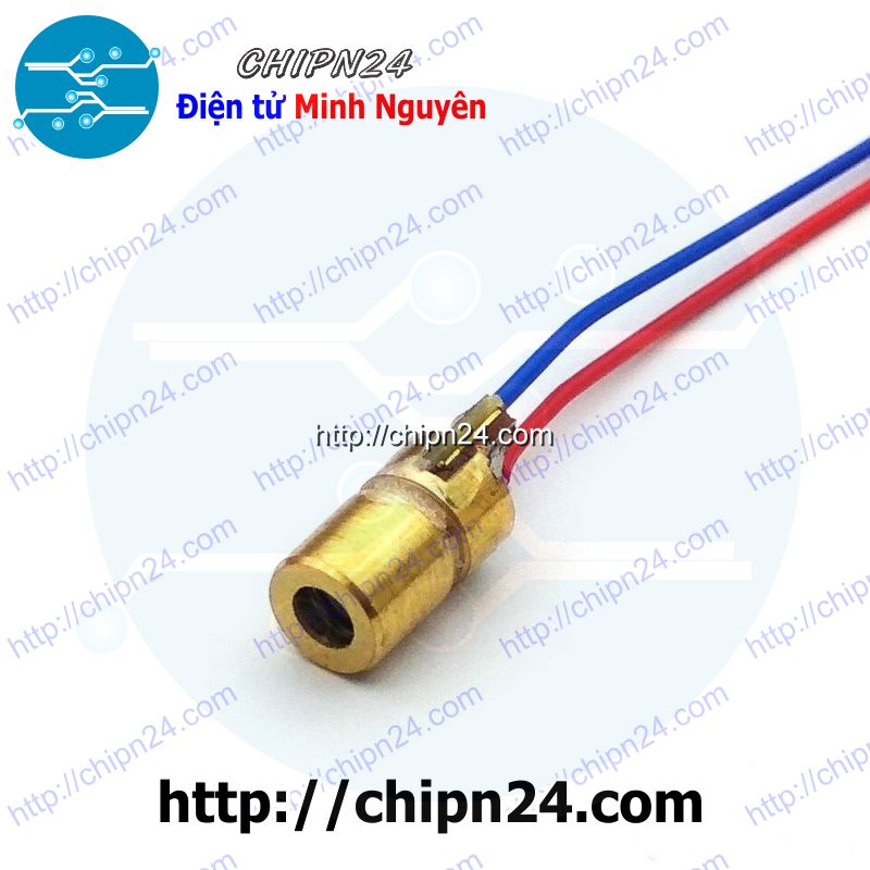 [1 cái] (F111.5) Đầu phát Laser Mini 3V 6mm Sáng Đỏ (Laze)