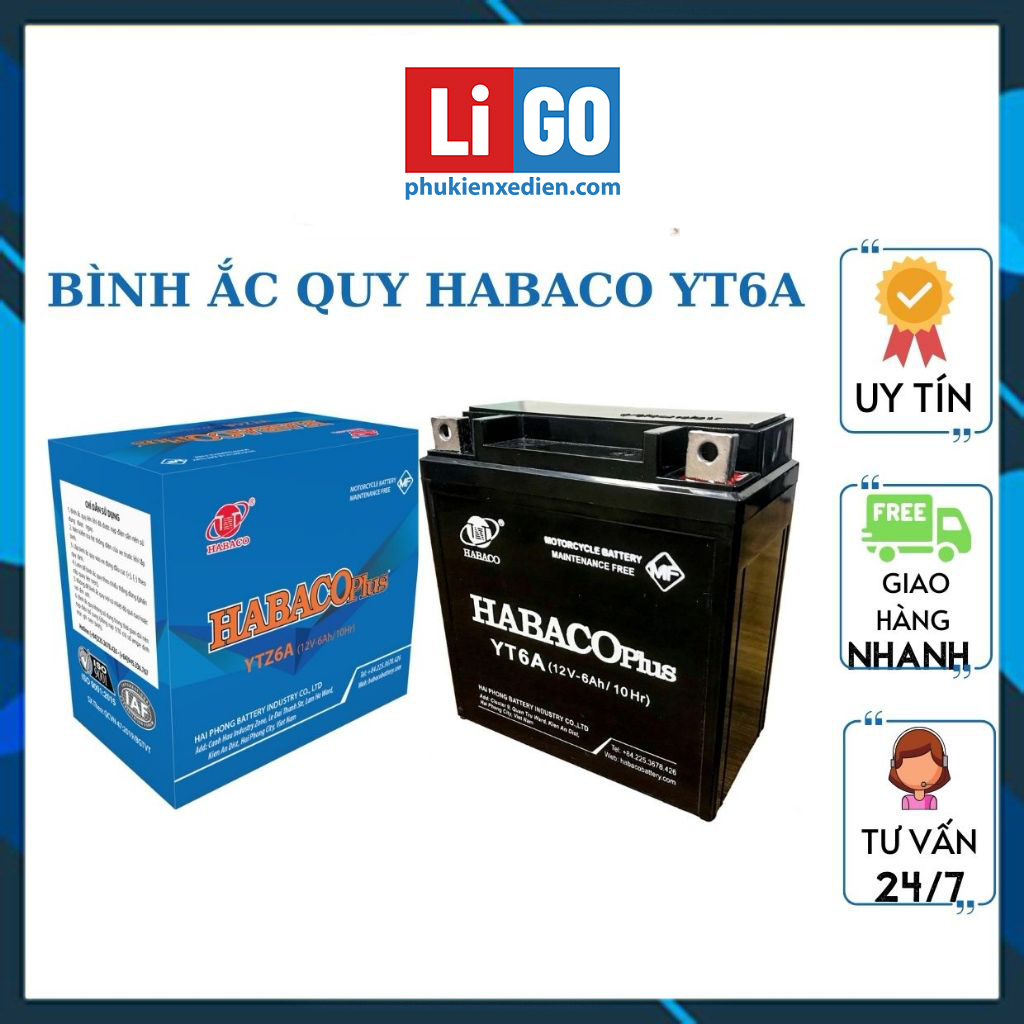 Ắc quy xe máy HABACO PLUS 12V YTZ6A